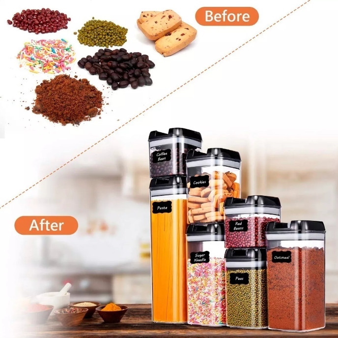 ORGANIZADOR ALIMENTOS HERMETICOS 7PCS