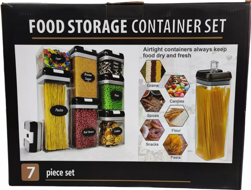 ORGANIZADOR ALIMENTOS HERMETICOS 7PCS
