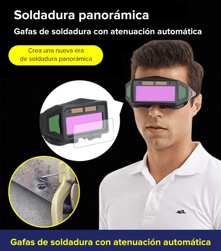 Gafas de soldadura con atenuación automá